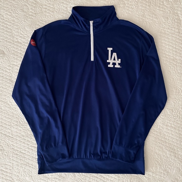 Los Angeles Dodgers Quarter Zip Pullover Top Coca Cola Stadium Promo XL - Picture 1 of 8